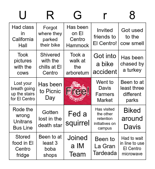 El Centro de Davis Bingo Card