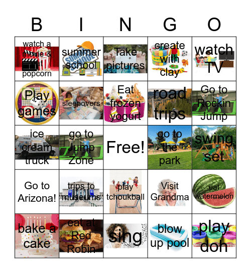 2020 SUMMER FUN! Bingo Card