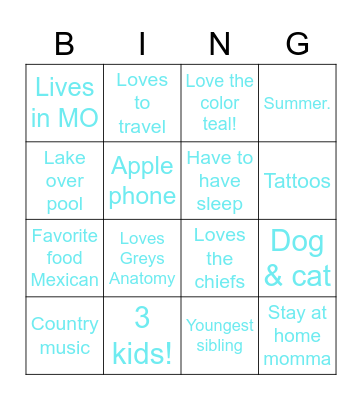 Who’s like me!! Bingo Card