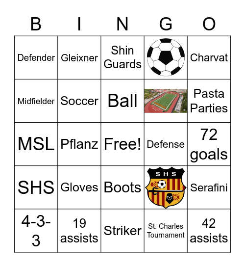 Saxon Soccer Bingo Card