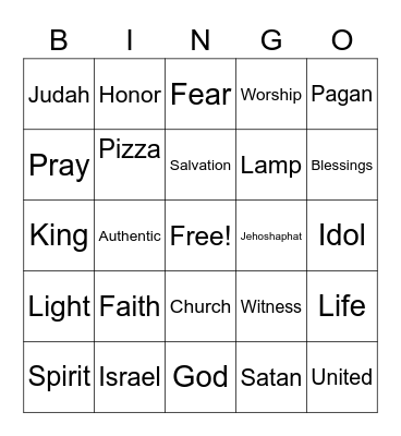Sermon BINGO Card