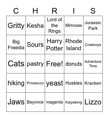 Farewell Bingo Card