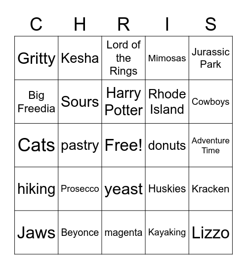 Farewell Bingo Card