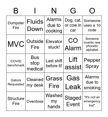 COVID-19 BINGO Card