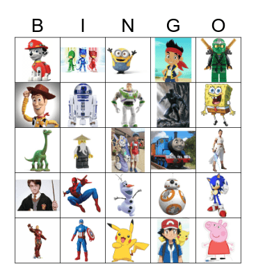 Suveer's 6th Birthday Bingo Card