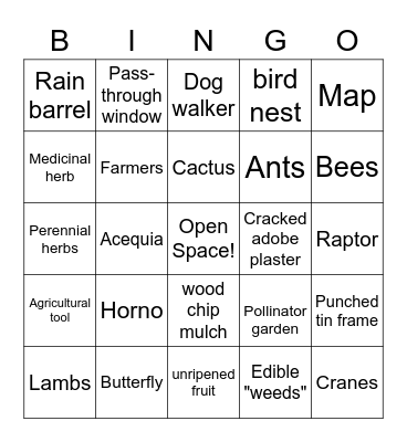 GHH Spring Sights Outdoor Bingo Card