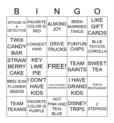 BOARD ROOM BINGO Card