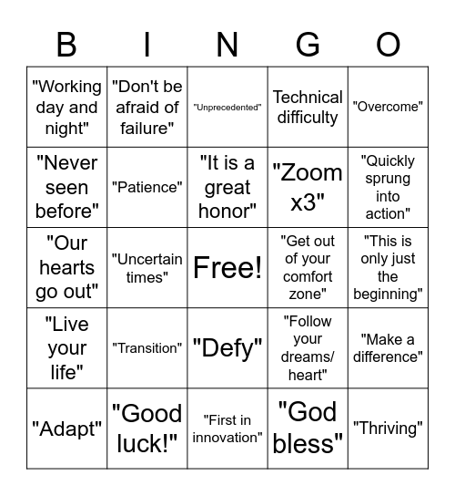 Congratulations, Kenny! Bingo Card