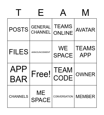 TEAMS LOTERIA Bingo Card