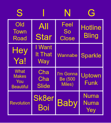 CP Singo Bingo Card