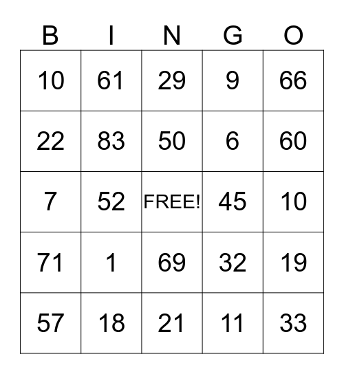 October BINGO w/ At Home Healthcare. Check your cards each week and if you have a BINGO, call Vera @ 903.930.4777 Bingo Card