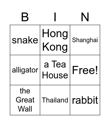 Have you ever been to/ eaten ... Bingo Card