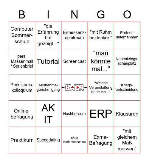 Teammeeting 4.0 Bingo Card