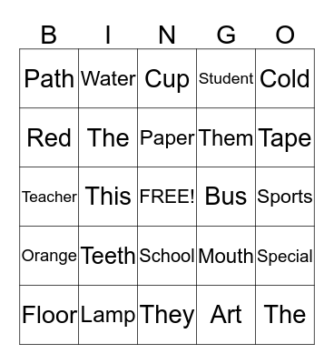 Th Bingo Card