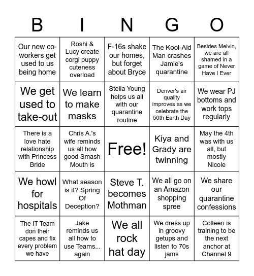 KEPingo! Bingo Card