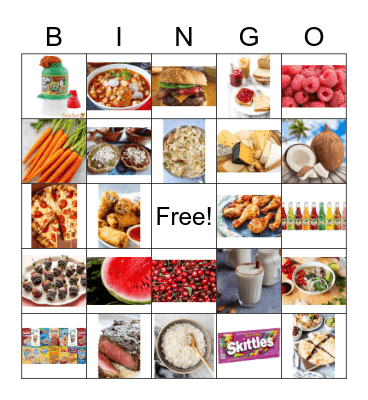 Food Bingo! Bingo Card