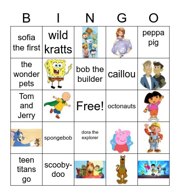 CARTOON THEME SONGS Bingo Card