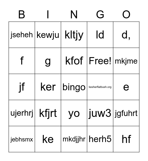 zoom meeting Bingo Card