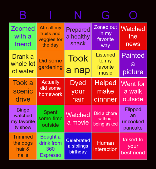 Bored AF BINGO Card