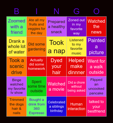 Bored AF BINGO Card