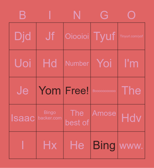 Bingo Card