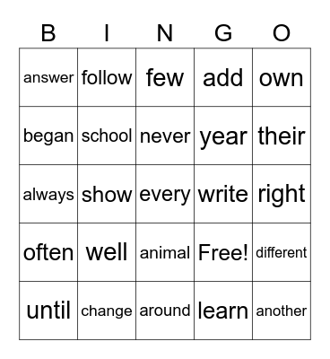 Leo's Bingo Board Bingo Card