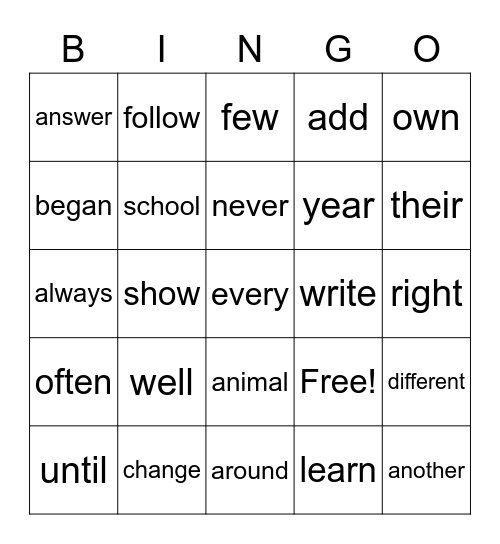 Leo's Bingo Board Bingo Card
