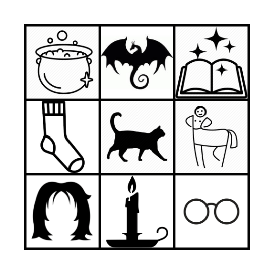 WIZARD BINGO PICTURES SMALL Bingo Card
