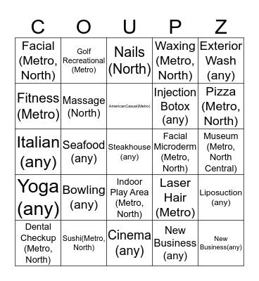 Birmingham BINGO Card