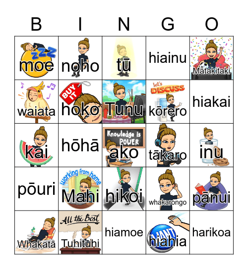 KUPU MAHI + KUPU ĀHUA Bingo Card