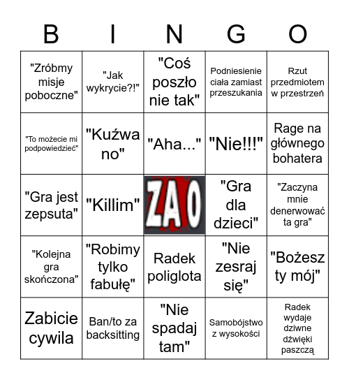 NieDaAsasyn Bingo Card