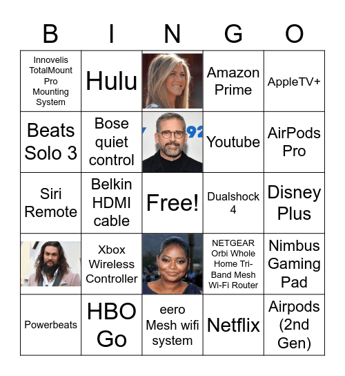 Apple TV! Apps, Accessories and stars! Bingo Card