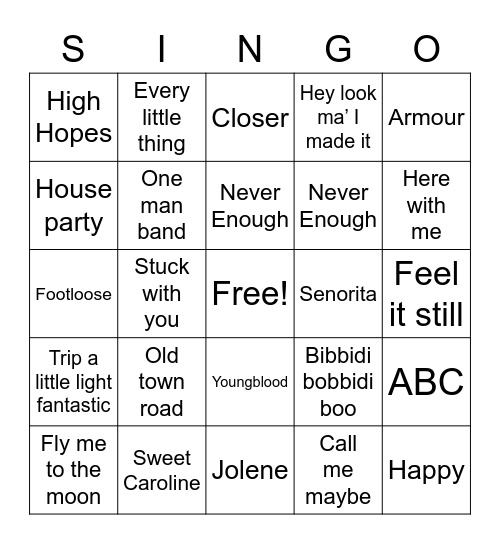 Happy Birthday Lucy Bingo Card