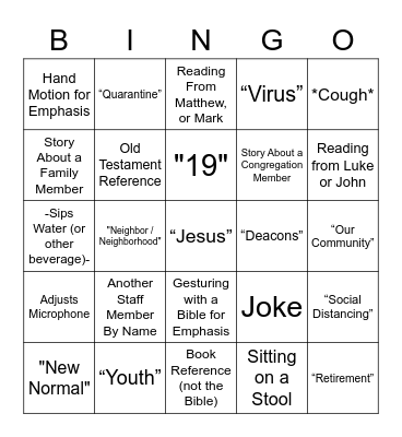 Seermon Bingo Card