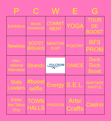 BOOST BINGO! Bingo Card
