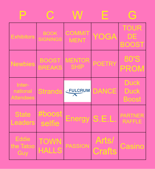 BOOST BINGO! Bingo Card
