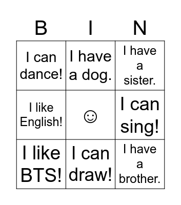 Human Bingo! Bingo Card