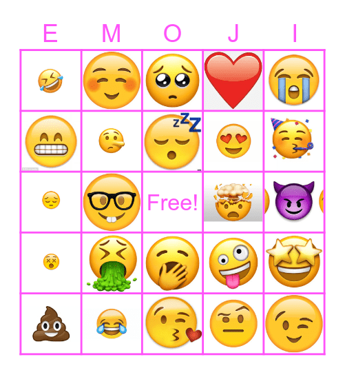Emoji Bingo Card