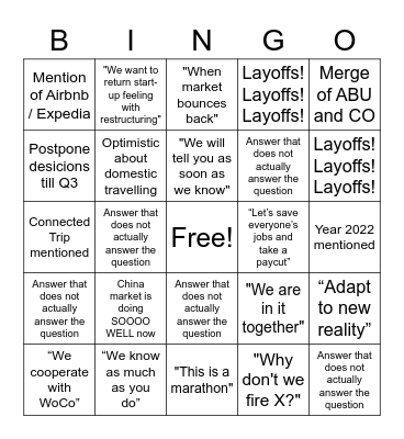 Ценование Все-Ручки 2020 Bingo Card