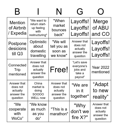 Ценование Все-Ручки 2020 Bingo Card