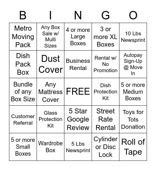 Metro Bingo - 5.29-6.07.20 Bingo Card