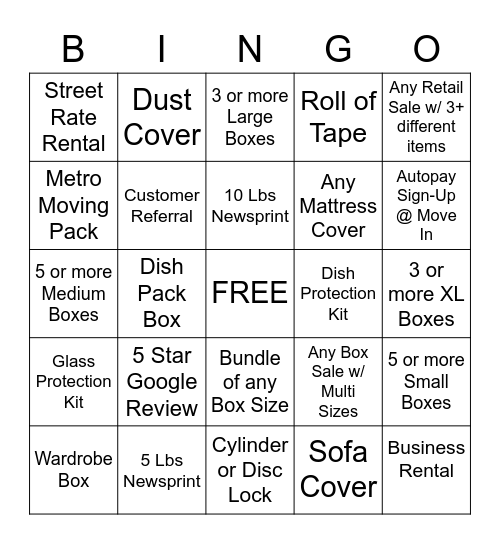 Metro Bingo - 5.29-6.07.20 Bingo Card