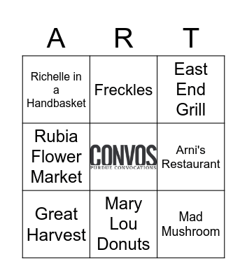 Convocations Local Business Bingo Card