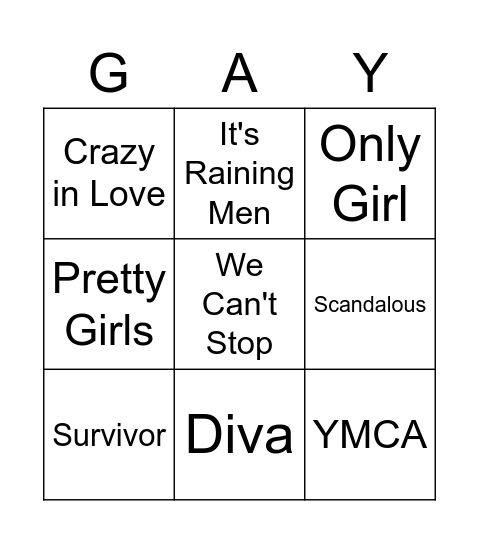 Camp Classics Bingo Card