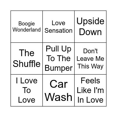 Disco Bingo Card