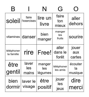 La vie en 2020 Bingo Card