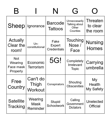 Santa Cruz County Supervisors Meeting Comments Bingo Card