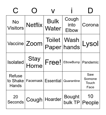 Brookdale Rotonda Senior Living Covid Bingo Card