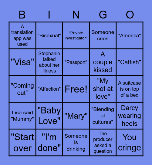 90 Day Fiance Bingo Card