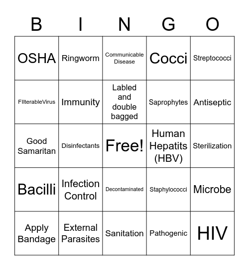 Salon Ecology Bing Bingo Card